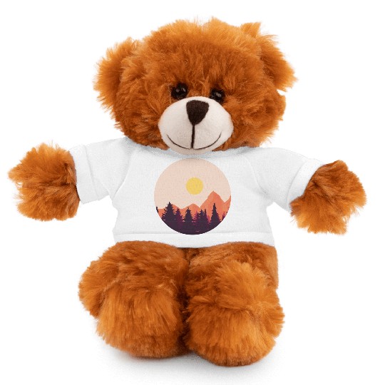 sunset horizon mountains Stuffed Animals With Tee