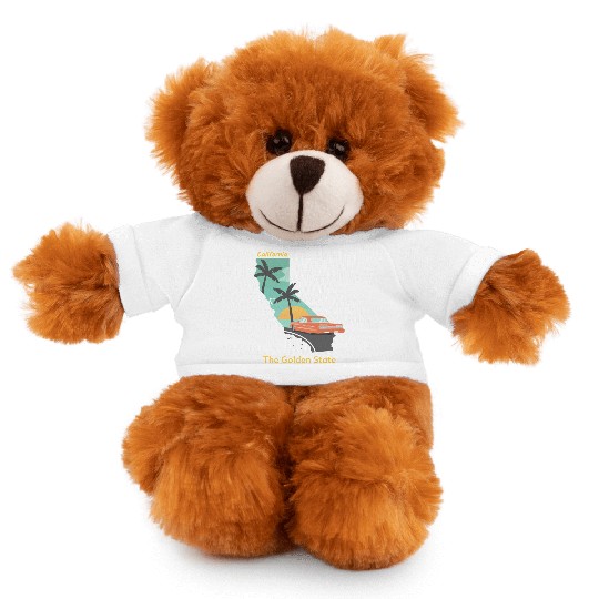 California The Golden State Stuffed Animals With Tee