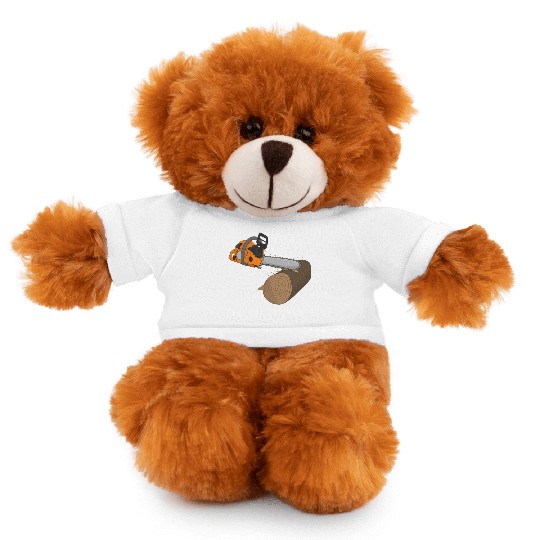 Lumberjack Orange Chainsaw Stuffed Animals With Tee