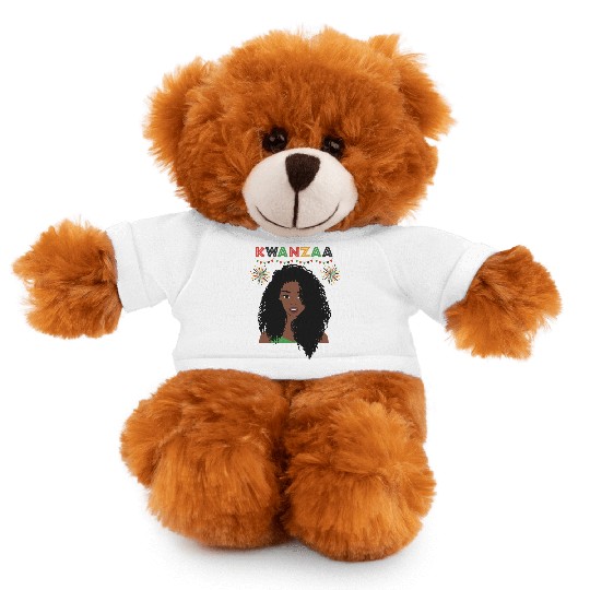 Happy Kwanzaa African Pride Black Woman Stuffed Animals With Tee