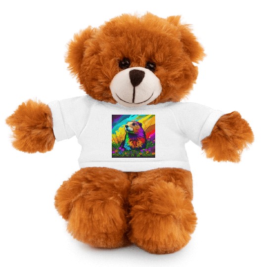 multicolor groundhog.groundhog day ,groundhog gift Stuffed Animals With Tee