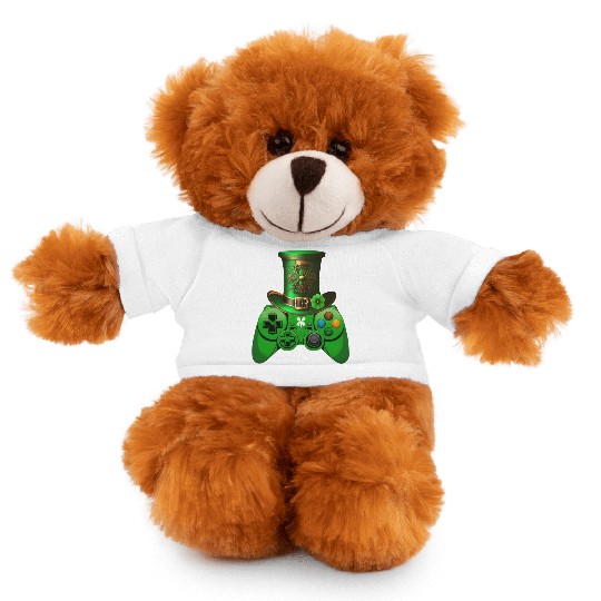 St Patricks Day Video Game Stuffed Animals With Tee | Gamer Leprechau