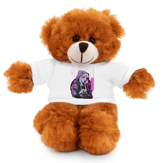 Gothic Sad Girl Anime Japanese Cybergoth Vaporwave Stuffed Animals With Tee
