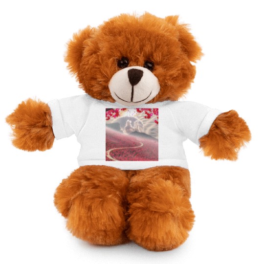 Misty Mountain Cherry Blossom Landscape Stuffed Animals With Tee