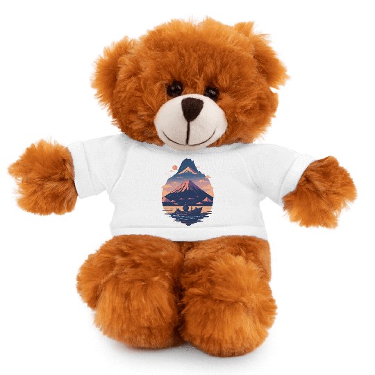 Serene Mount Fuji Sunset Peaceful River Scenery Stuffed Animals With Tee