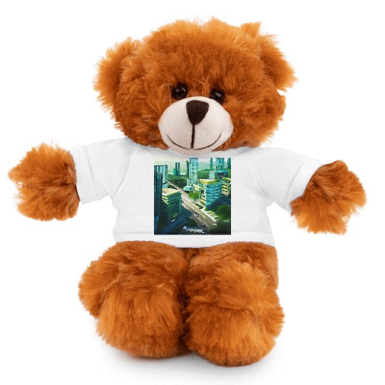 Green Horizon: A Vision of Sustainable Cityscape Stuffed Animals With Tee