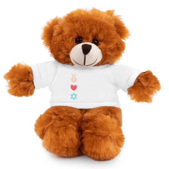 Peace Love Purim - Jewish Festival Stuffed Animals With Tee