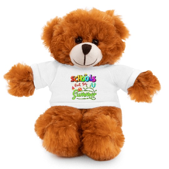 Schools Out For Summer Lover Funny Teacher Student Stuffed Animals With Tee