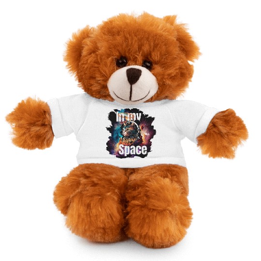In my Mind Space Cat Astronaut Animal Pets Lover Stuffed Animals With Tee