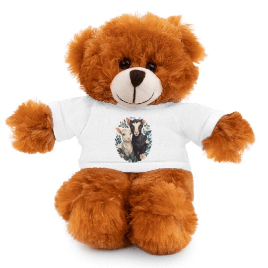 Goat Lover Kid Ranch Wool Farm Animal Farming Stuffed Animals With Tee