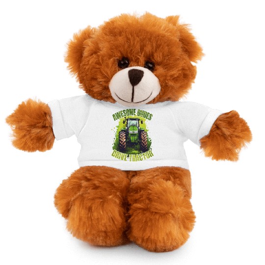 Awesome Guys Drive Tractor Farmer Agriculture Gift Stuffed Animals With Tee
