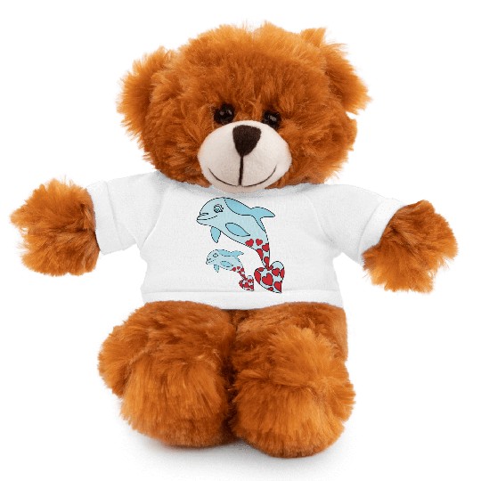 The Endearing Dance of Dolphin Mom and Kid Stuffed Animals With Tee