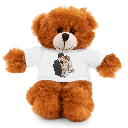 Flat Card Wedding Stuffed Animals With Tee