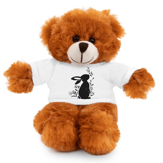 Floral Easter Bunny Rabbit With Spring Flowers Stuffed Animals With Tee