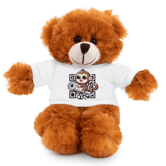 Curious Monkey with QR Code Stuffed Animals With Tee