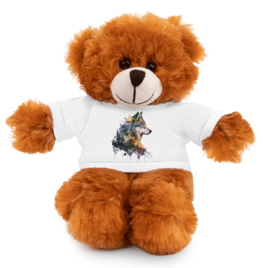 Wolf Print, Cosmic Wolves, Animal Print, Cosmos Stuffed Animals With Tee