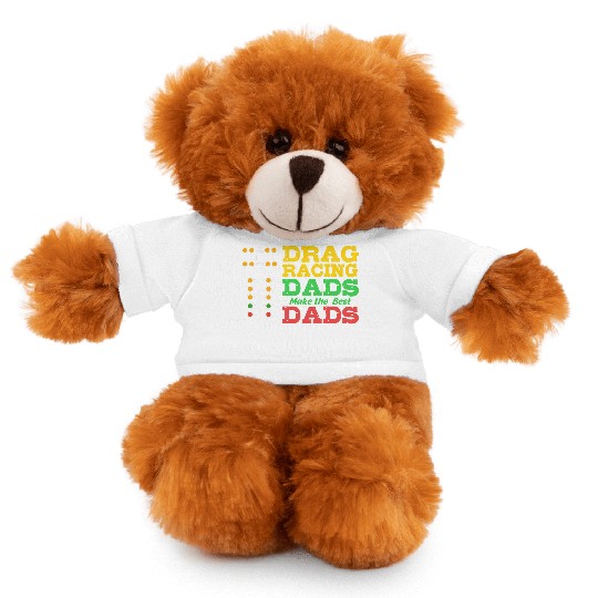Fathers Day Racing Car Lover Drag Racing Dad Stuffed Animals With Tee