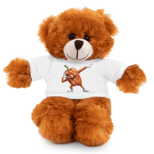 Orange Bell Pepper Dabbing Realistic Stuffed Animals With Tee