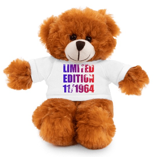 60th birthday Limited Edition 11/1964 Stuffed Animals With Tee