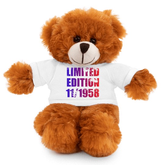 66th birthday Limited Edition 11/1958 Stuffed Animals With Tee