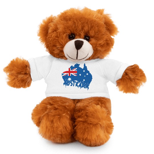 Aussie Flag Map Stuffed Animals With Tee Design