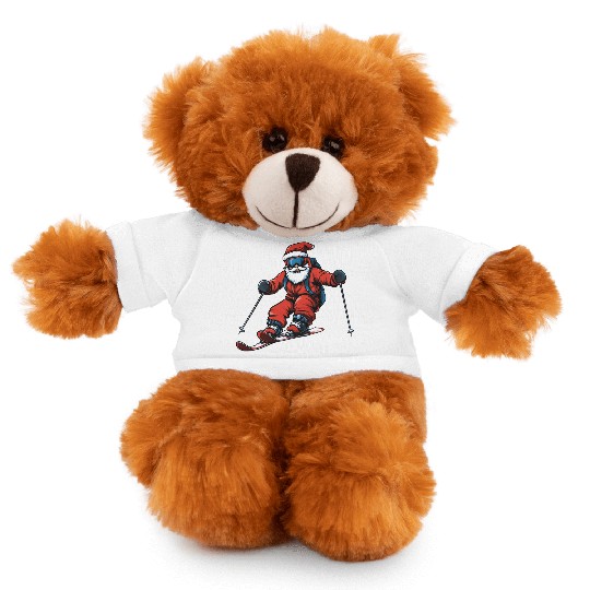 Skier Christmas Stuffed Animals With Tee