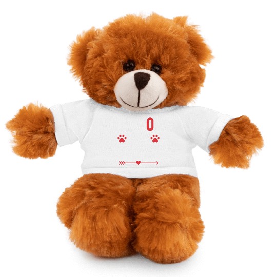 Valentines Retro, Happy Valentine Day Stuffed Animals With Tee