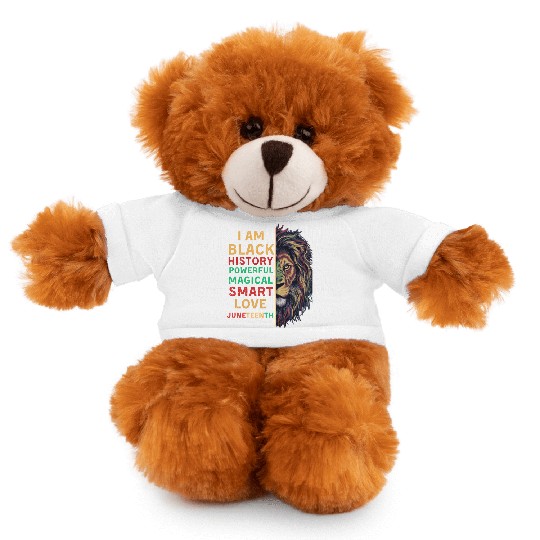 I'm black History powerful African Lion Juneteenth Stuffed Animals With Tee
