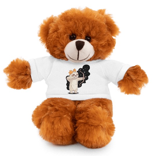 Sagittarius Zodiac Sloth Bow and Stars Stuffed Animals With Tee