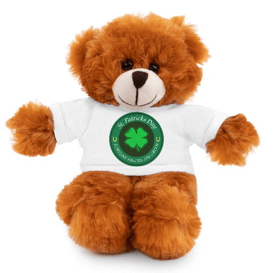 St. Patricks Day Fortune Favors the Green Stuffed Animals With Tee