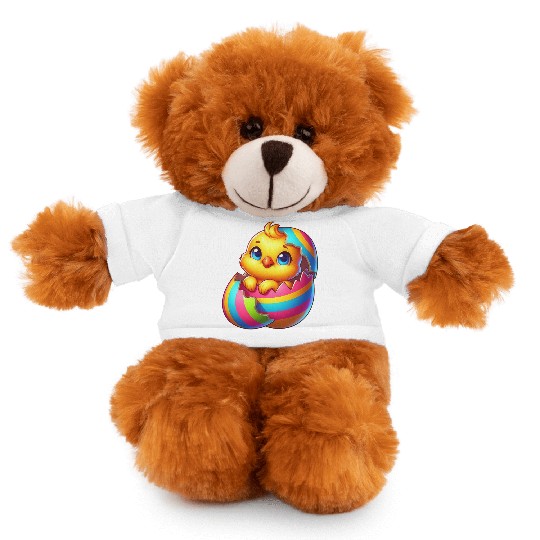 Cute Chick Cartoon Colorful Easter Egg Hatching Stuffed Animals With Tee