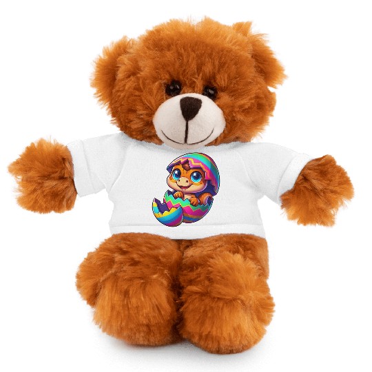 Cute Dino hatching from colorful Easter egg Stuffed Animals With Tee