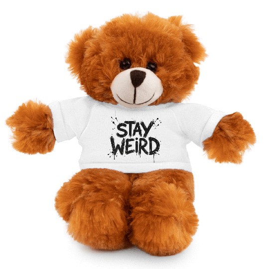 Stay Weird Graffiti-Style Dress Stuffed Animals With Tee