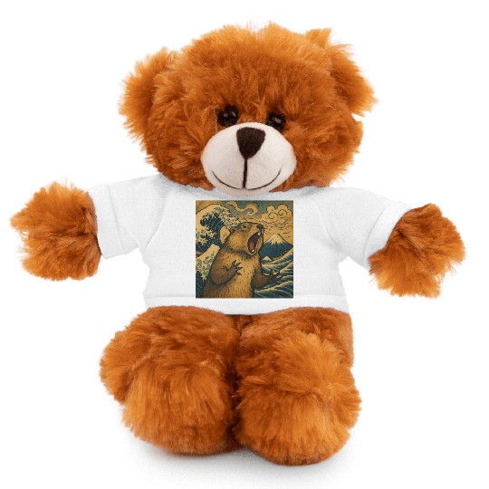 The Great Scream off Kanagawa – Marmot Overboard Stuffed Animals With Tee