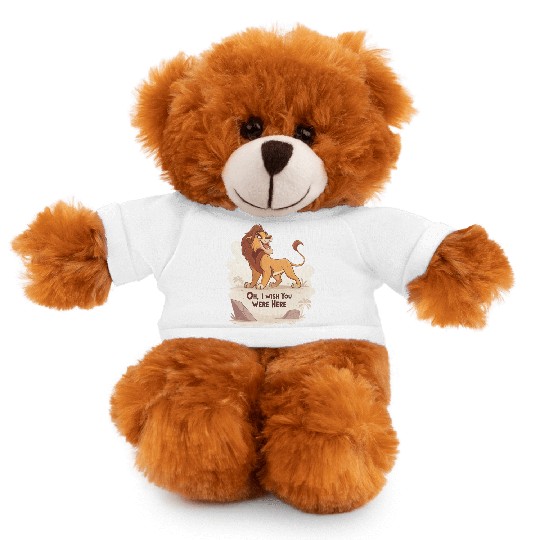 Lonely Lion Longing Stuffed Animals With Tee