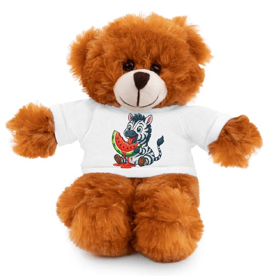 Cute zebra with watermelon summer cartoon Stuffed Animals With Tee