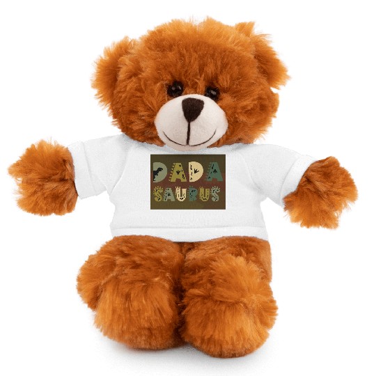 Dada Saurus Stuffed Animals With Tee, Dinosaur Dad Stuffed Animals With Tee