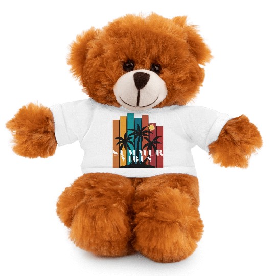 Tropical Sunset Summer Vibes Design Stuffed Animals With Tee