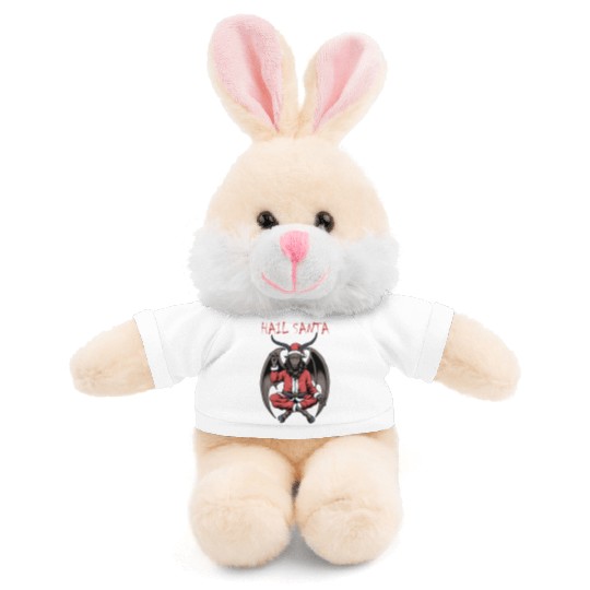 Christmas Hail Santa Satanism Goat Baphomet Satan Stuffed Animals With Tee