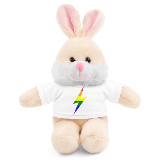 Rainbow Lightning Bolt Stuffed Animals With Tee