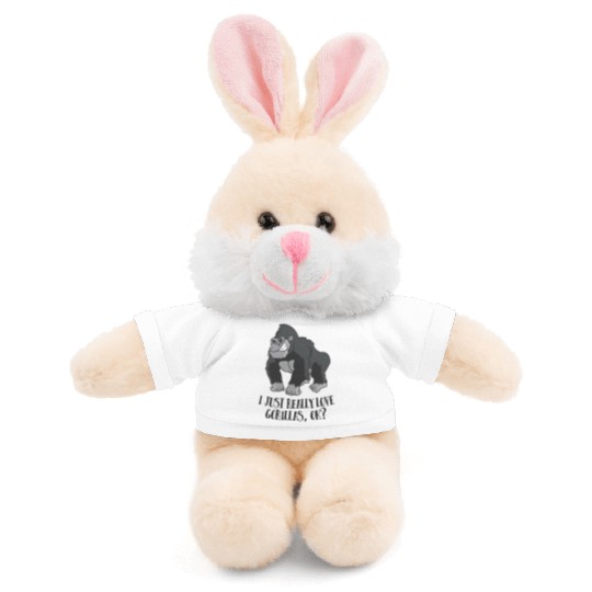 Funny Gorilla I Just Really Love Gorillas Stuffed Animals With Tee