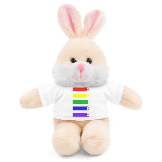 PRIDE Rainbow Flag Colors Stuffed Animals With Tee