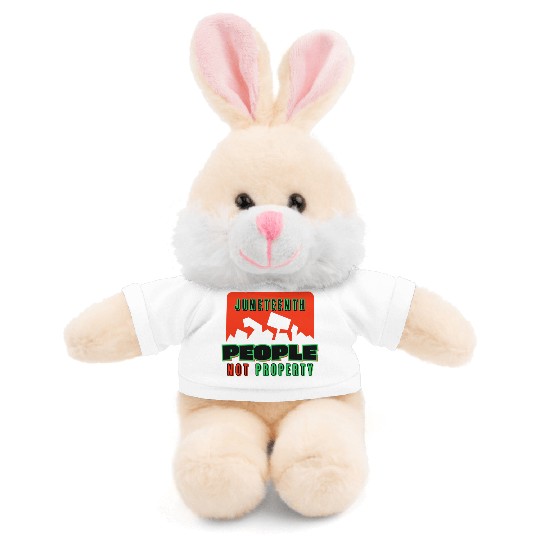Juneteenth People Not Property Stuffed Animals With Tee