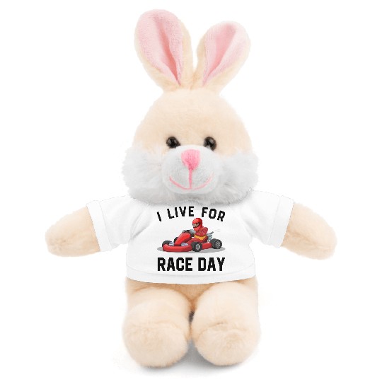 I Live For Race Day Stuffed Animals With Tee