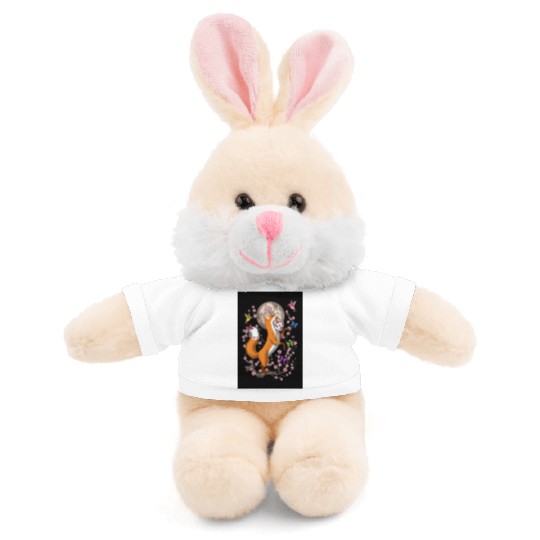 Fox Japanese Cherry Blossom Stuffed Animals With Tee