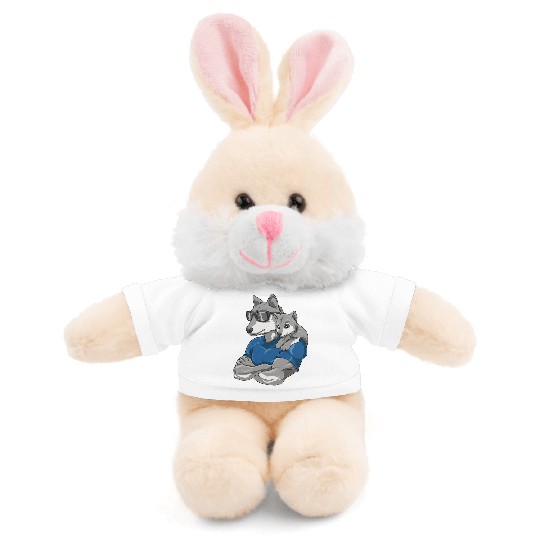 Strong Wolf with Wolf Child for a Wolf lover Stuffed Animals With Tee