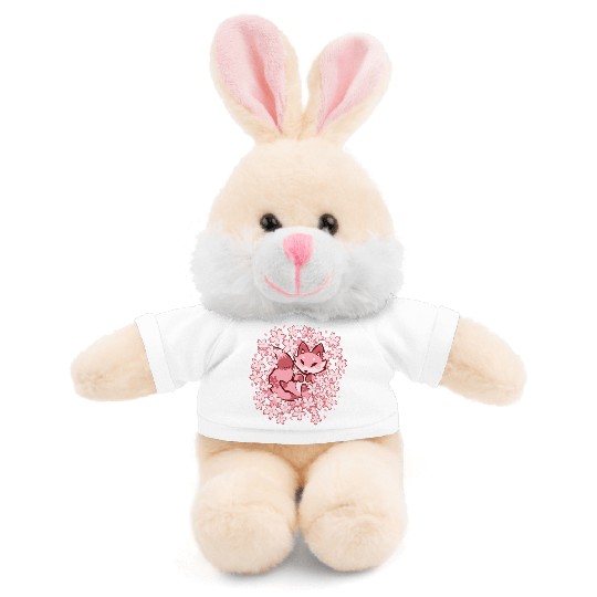 Cherry Blossom Fox Stuffed Animals With Tee