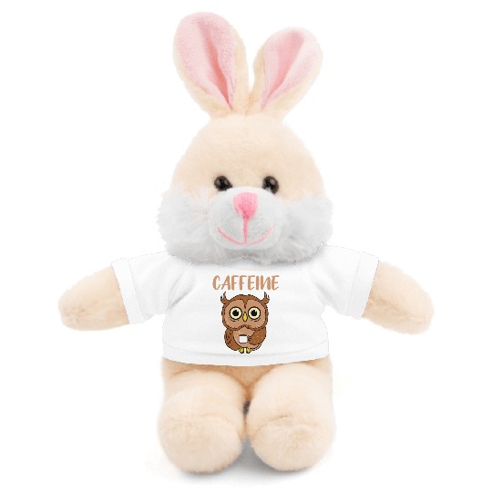Powered By Caffeine For Owl Lover Stuffed Animals With Tee