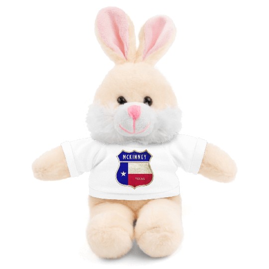 McKinney Texas Crest Flag Design Stuffed Animals With Tee