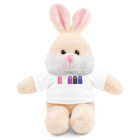 LBGT Flag Gay Pride Human Cat paws Stuffed Animals With Tee